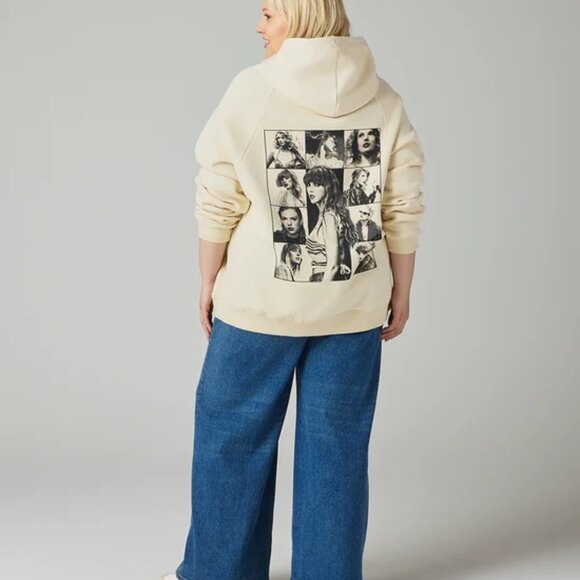 Taylor Swift The Eras Tour Official Merchandise Beige Hoodie Sweatshirt Size 2XL - Picture 1 of 12